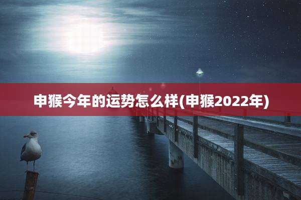 申猴今年的运势怎么样(申猴2022年)