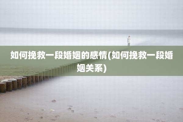 如何挽救一段婚姻的感情(如何挽救一段婚姻关系)