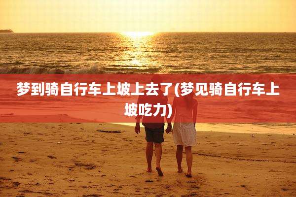 梦到骑自行车上坡上去了(梦见骑自行车上坡吃力)