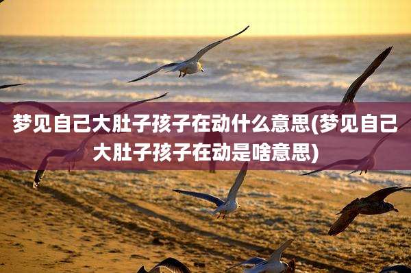梦见自己大肚子孩子在动什么意思(梦见自己大肚子孩子在动是啥意思)
