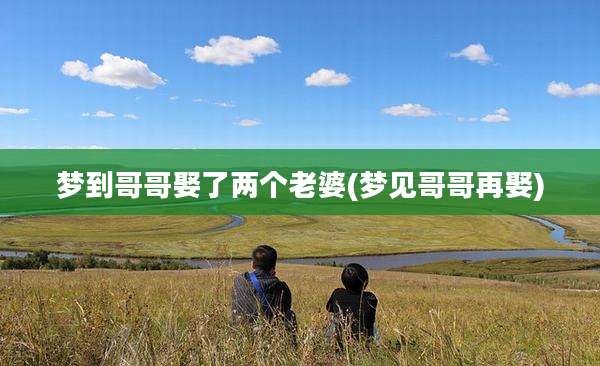 梦到哥哥娶了两个老婆(梦见哥哥再娶)