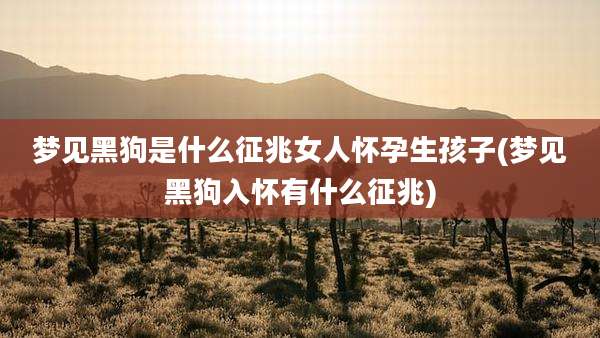 梦见黑狗是什么征兆女人怀孕生孩子(梦见黑狗入怀有什么征兆)