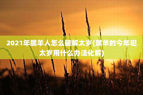 2021年属羊人怎么破解太岁(属羊的今年犯太岁用什么办法化解)