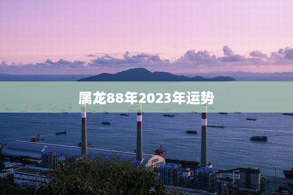 属龙88年2023年运势