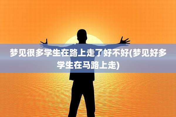 梦见很多学生在路上走了好不好(梦见好多学生在马路上走)