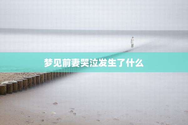 梦见前妻哭泣发生了什么