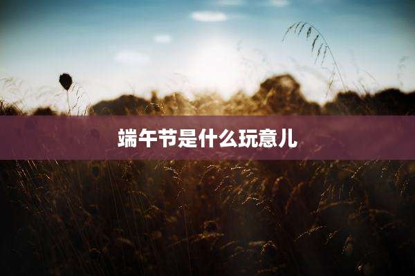 端午节是什么玩意儿