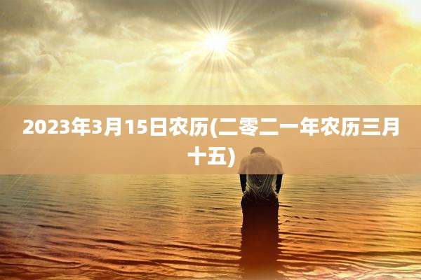 2023年3月15日农历(二零二一年农历三月十五)