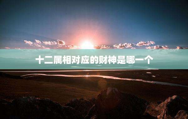 十二属相对应的财神是哪一个