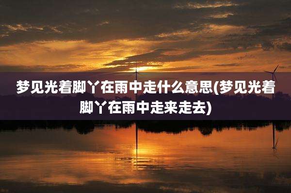 梦见光着脚丫在雨中走什么意思(梦见光着脚丫在雨中走来走去)