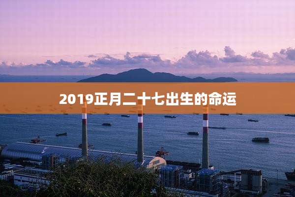 2019正月二十七出生的命运