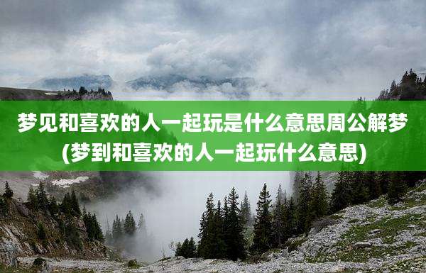 梦见和喜欢的人一起玩是什么意思周公解梦(梦到和喜欢的人一起玩什么意思)