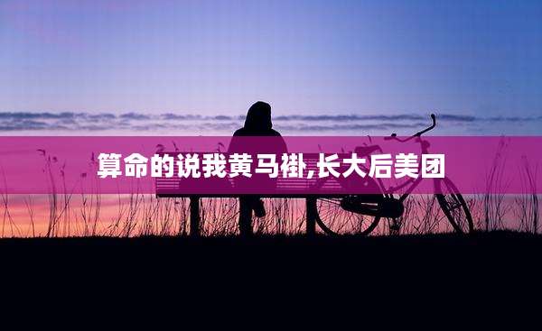 算命的说我黄马褂,长大后美团