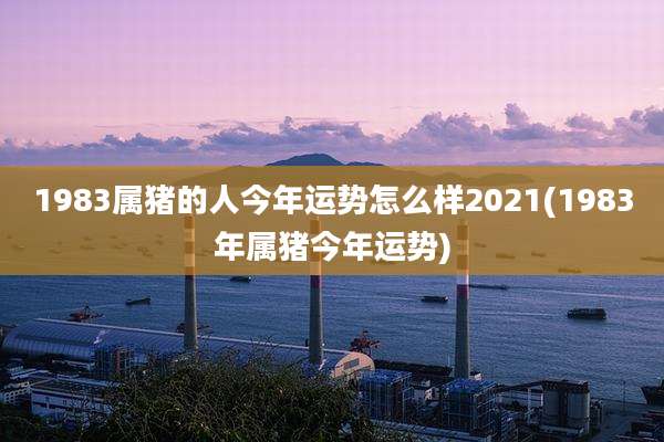 1983属猪的人今年运势怎么样2021(1983年属猪今年运势)