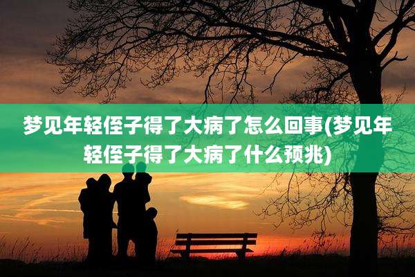 梦见年轻侄子得了大病了怎么回事(梦见年轻侄子得了大病了什么预兆)
