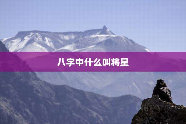 八字中什么叫将星