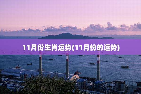 11月份生肖运势(11月份的运势)