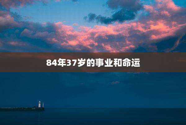84年37岁的事业和命运