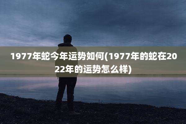 1977年蛇今年运势如何(1977年的蛇在2022年的运势怎么样)
