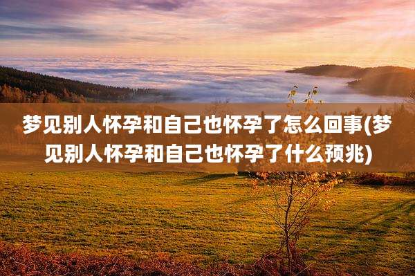 梦见别人怀孕和自己也怀孕了怎么回事(梦见别人怀孕和自己也怀孕了什么预兆)