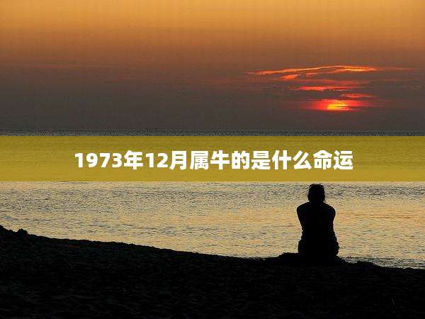 1973年12月属牛的是什么命运