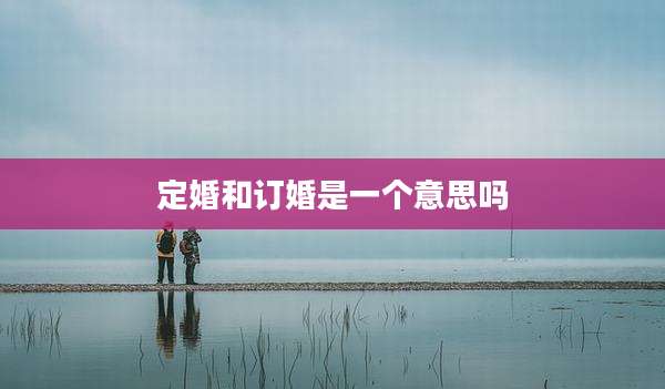 定婚和订婚是一个意思吗