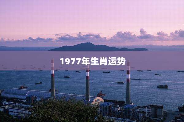 1977年生肖运势