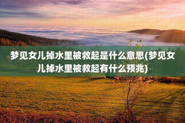 梦见女儿掉水里被救起是什么意思(梦见女儿掉水里被救起有什么预兆)