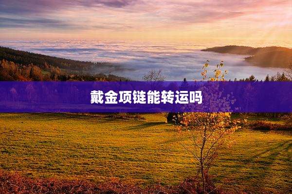 戴金项链能转运吗