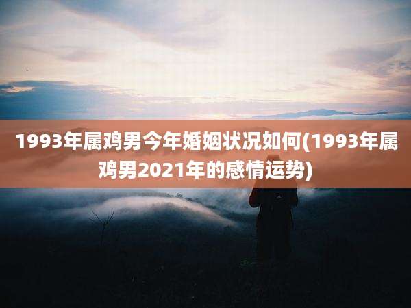 1993年属鸡男今年婚姻状况如何(1993年属鸡男2021年的感情运势)