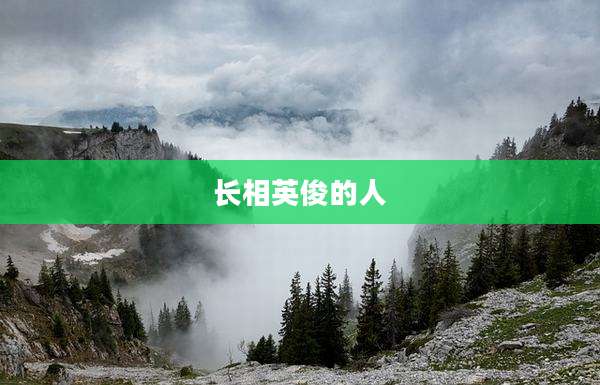 长相英俊的人