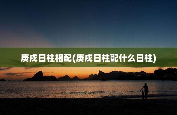 庚戌日柱相配(庚戌日柱配什么日柱)