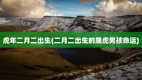 虎年二月二出生(二月二出生的属虎男孩命运)