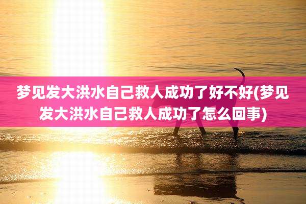 梦见发大洪水自己救人成功了好不好(梦见发大洪水自己救人成功了怎么回事)