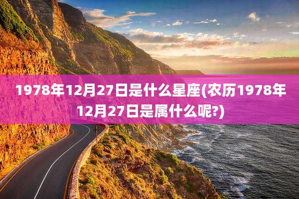 1978年12月27日是什么星座(农历1978年12月27日是属什么呢?)
