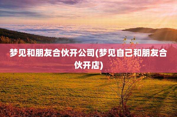 梦见和朋友合伙开公司(梦见自己和朋友合伙开店)