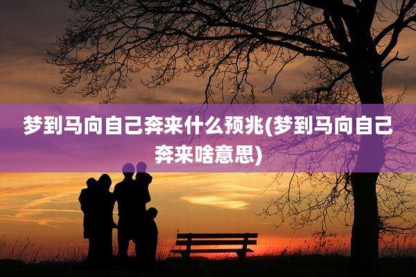 梦到马向自己奔来什么预兆(梦到马向自己奔来啥意思)