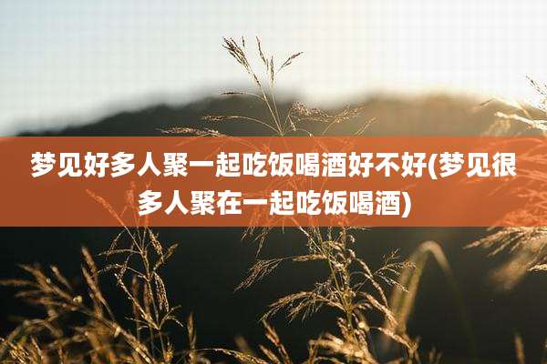 梦见好多人聚一起吃饭喝酒好不好(梦见很多人聚在一起吃饭喝酒)