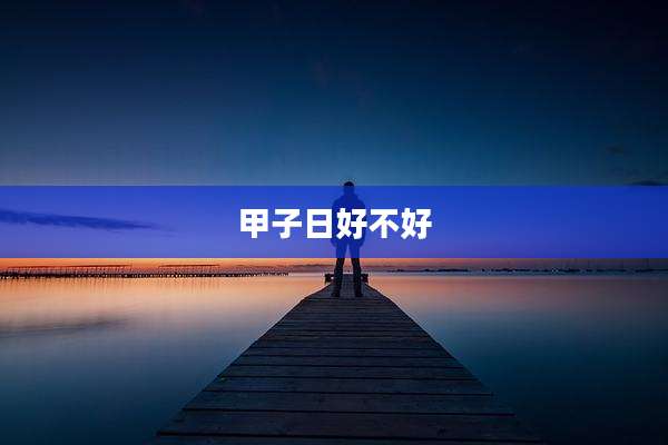 甲子日好不好