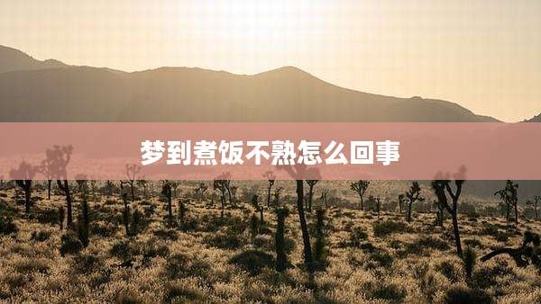 梦到煮饭不熟怎么回事