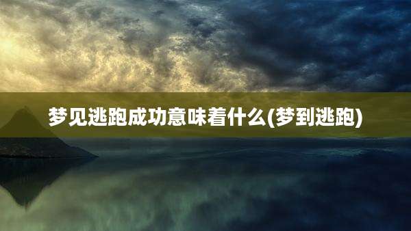 梦见逃跑成功意味着什么(梦到逃跑)