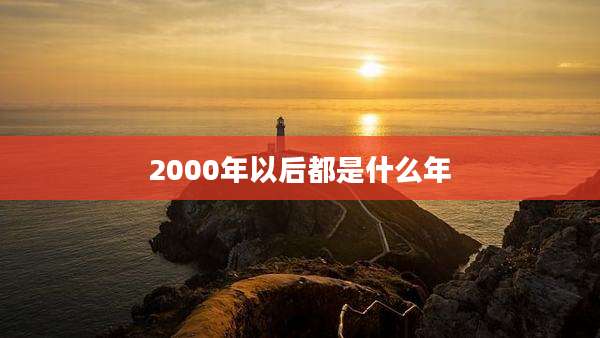 2000年以后都是什么年