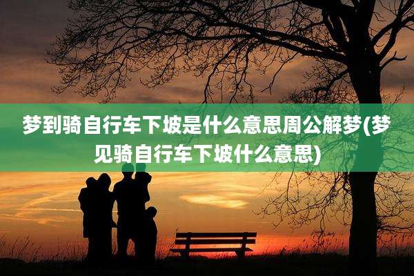 梦到骑自行车下坡是什么意思周公解梦(梦见骑自行车下坡什么意思)