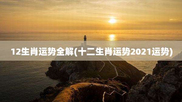 12生肖运势全解(十二生肖运势2021运势)