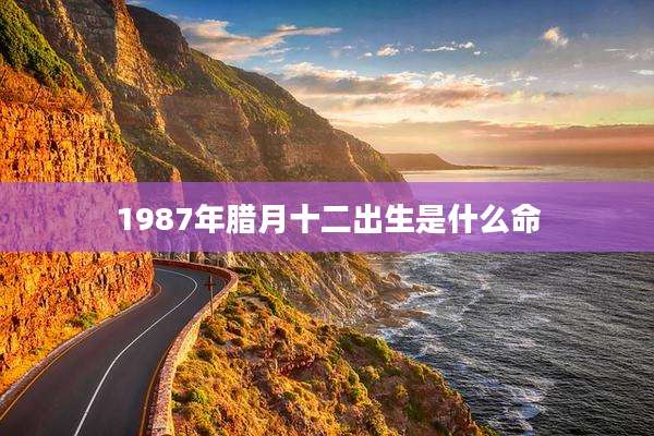 1987年腊月十二出生是什么命