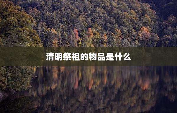 清明祭祖的物品是什么