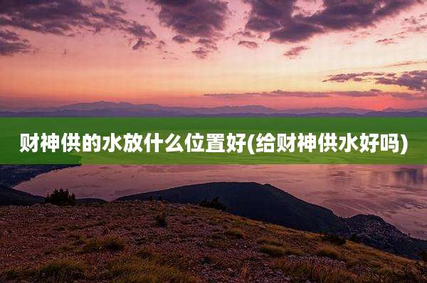 财神供的水放什么位置好(给财神供水好吗)