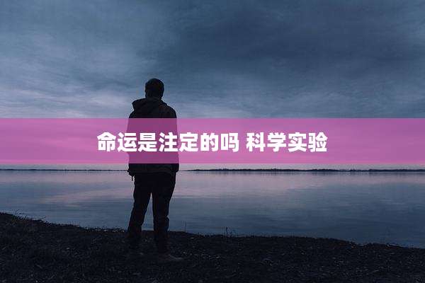 命运是注定的吗 科学实验