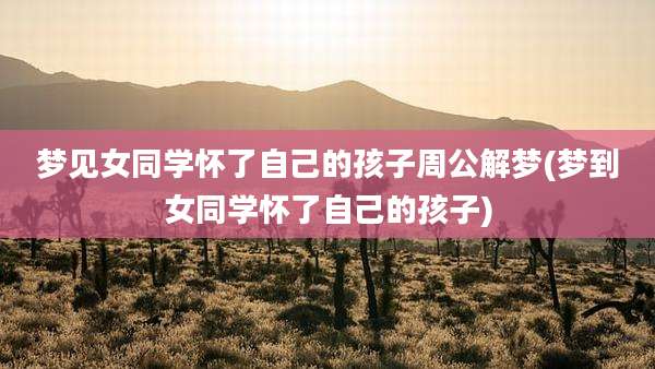 梦见女同学怀了自己的孩子周公解梦(梦到女同学怀了自己的孩子)