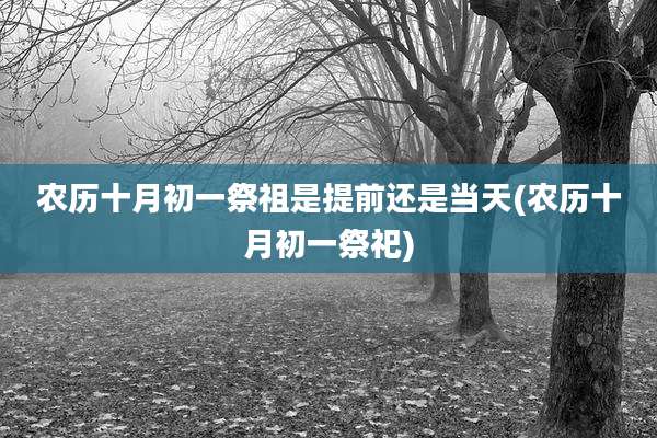 农历十月初一祭祖是提前还是当天(农历十月初一祭祀)